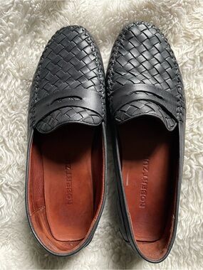 Robert Zur Women's Petra Black Woven Leather 9.5 preowned